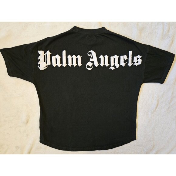 Palm Angels Shirt Mens Small Black Classic Logo Oversized Streetwear Tee - Picture 4 of 12
